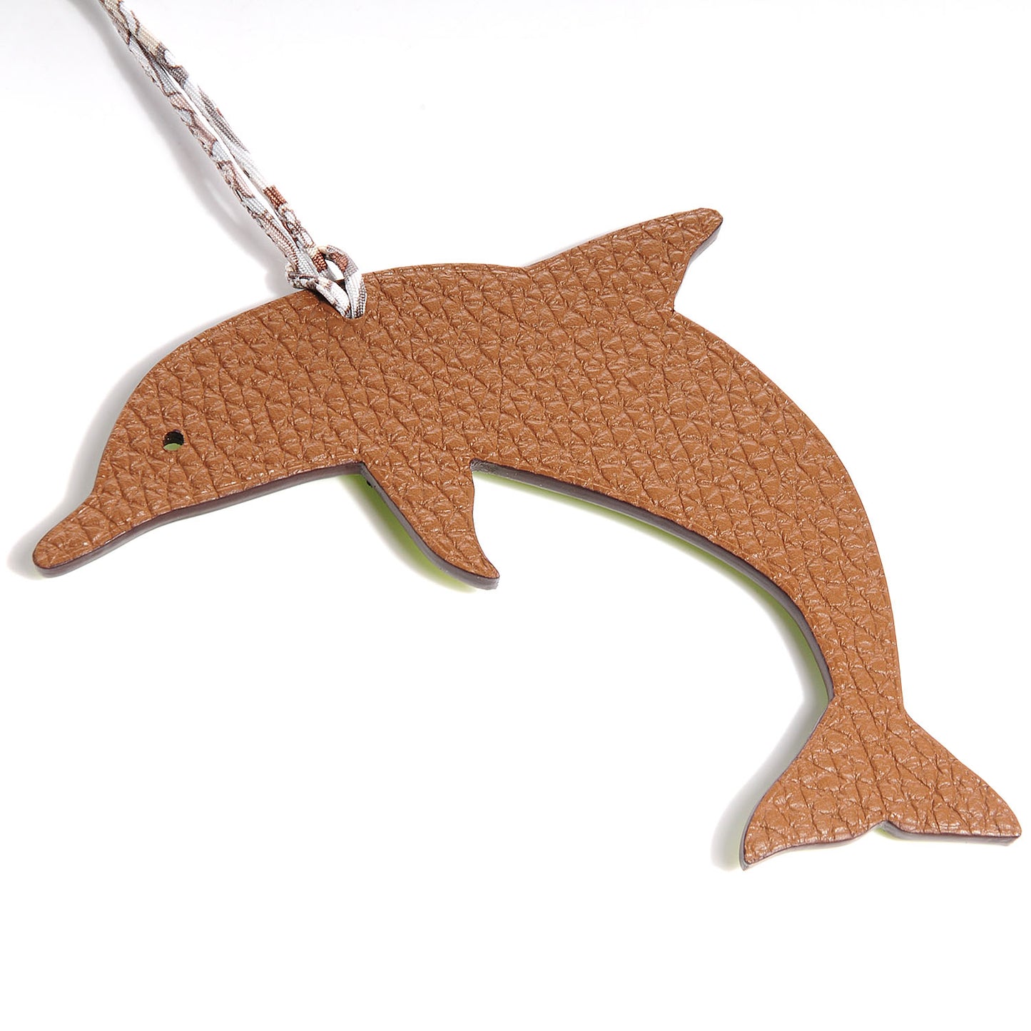 Epsom Togo Petit H Bag Charm Dolphin Kiwi Gold