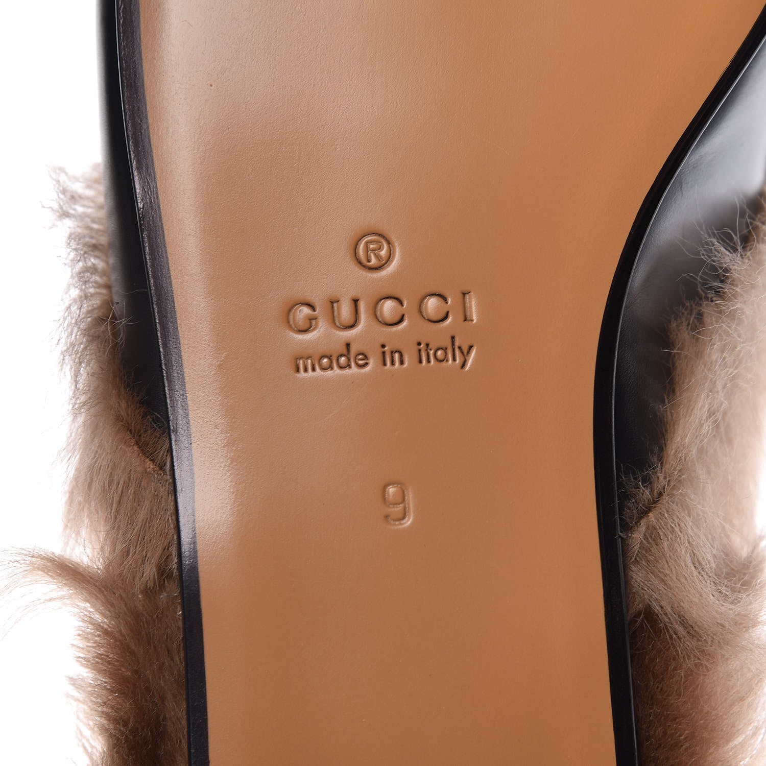 Gucci Calfskin Fur Dragon UFO Embroidered Mens Princetown Slippers 9 Black 6 of 10