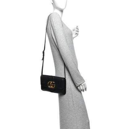 Gucci Vitello Palmellato Lux Small Arli Flap Shoulder Bag Black 2 of 10