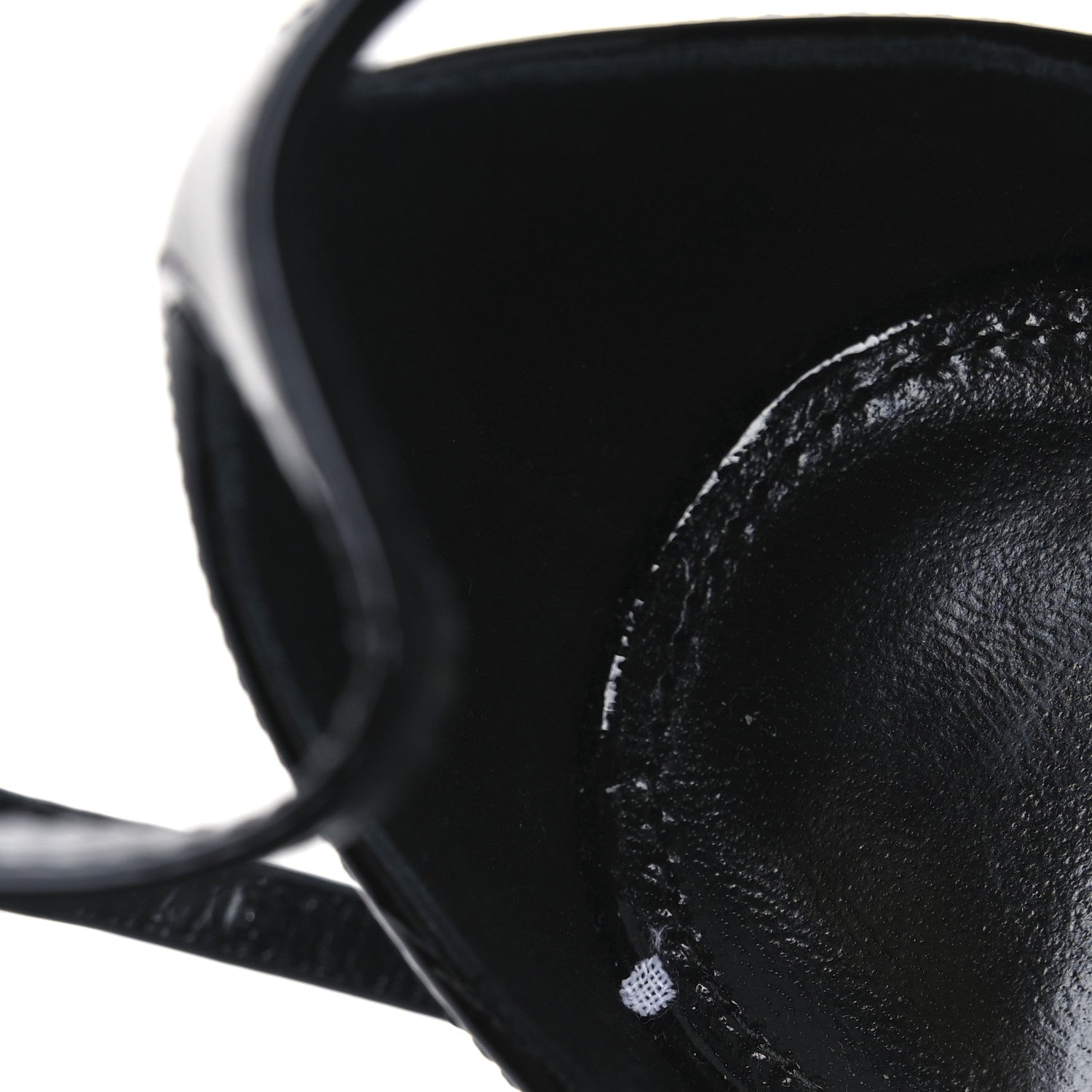 Saint Laurent Patent Cassandra 100 Ankle Strap Sandals 38.5 Black 10 of 13