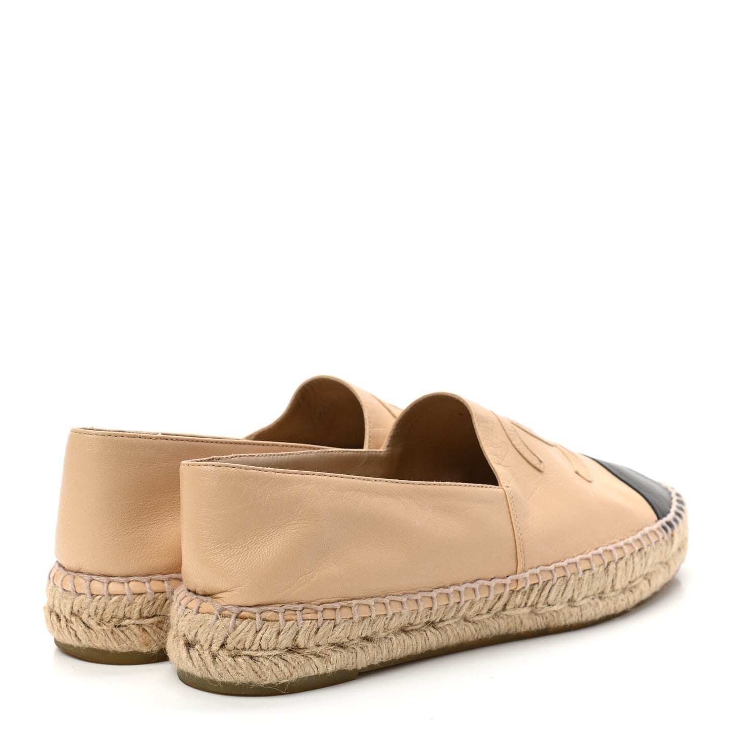 Lambskin CC Espadrilles 40 Beige Black