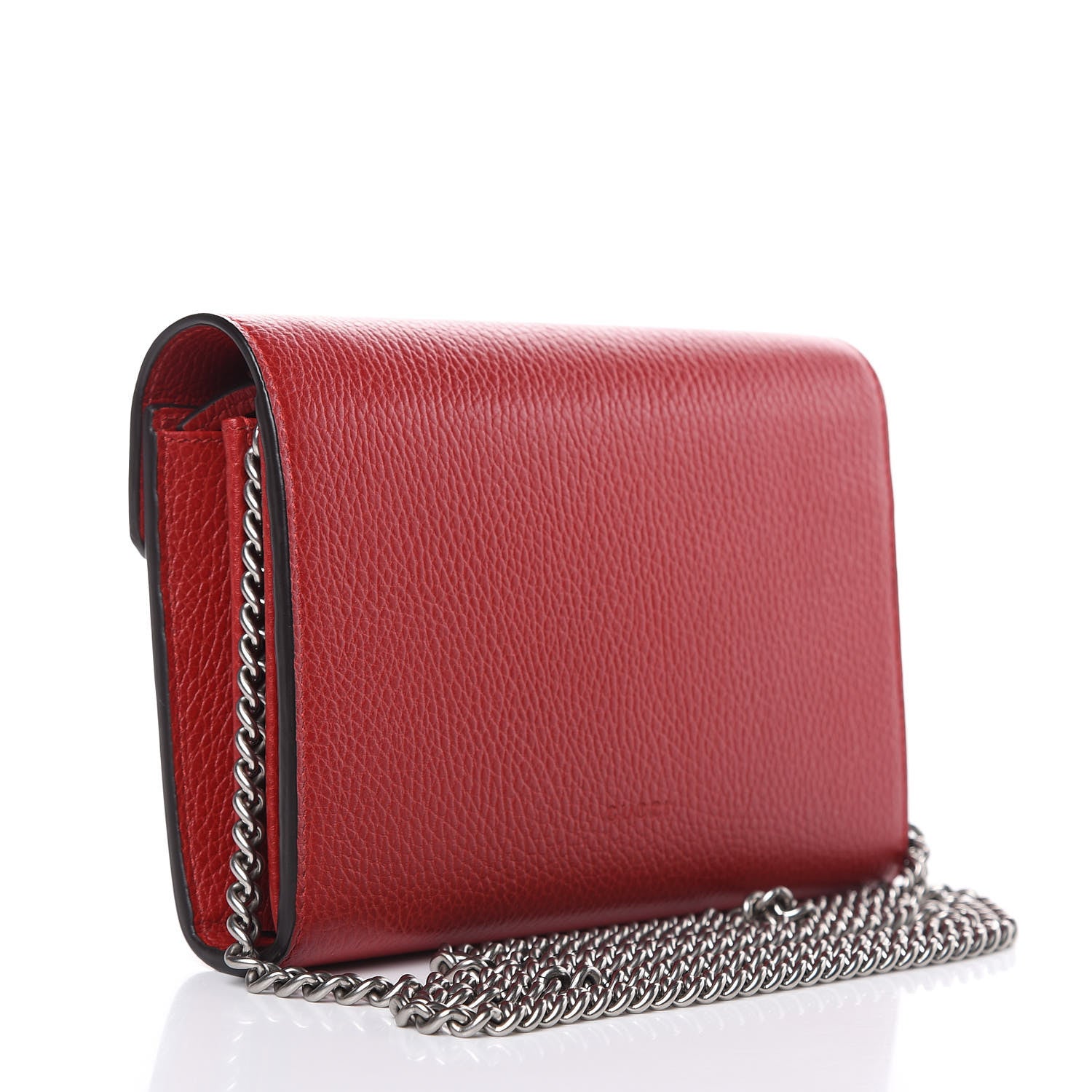Gucci Calfskin Mini Dionysus Chain Wallet Hibiscus Red 3 of 10