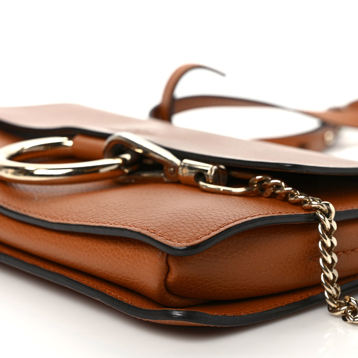 Calfskin Small Faye Shoulder Bag Tobacco