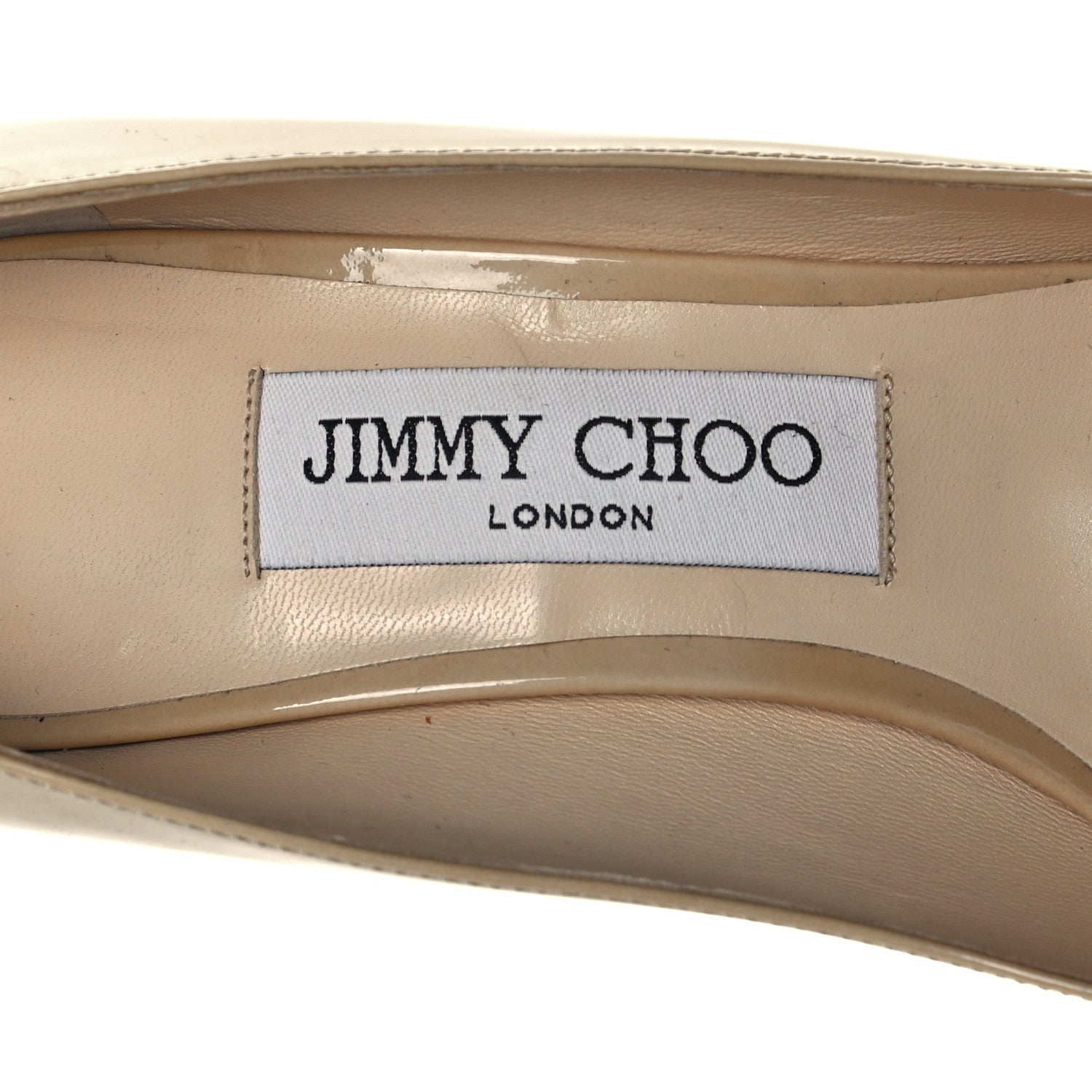 Jimmy Choo Patent Agnes 85 Pumps 36 Nude 9 of 10