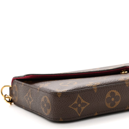 Louis Vuitton Monogram Pochette Felicie Chain Wallet Fuchsia 8 of 12