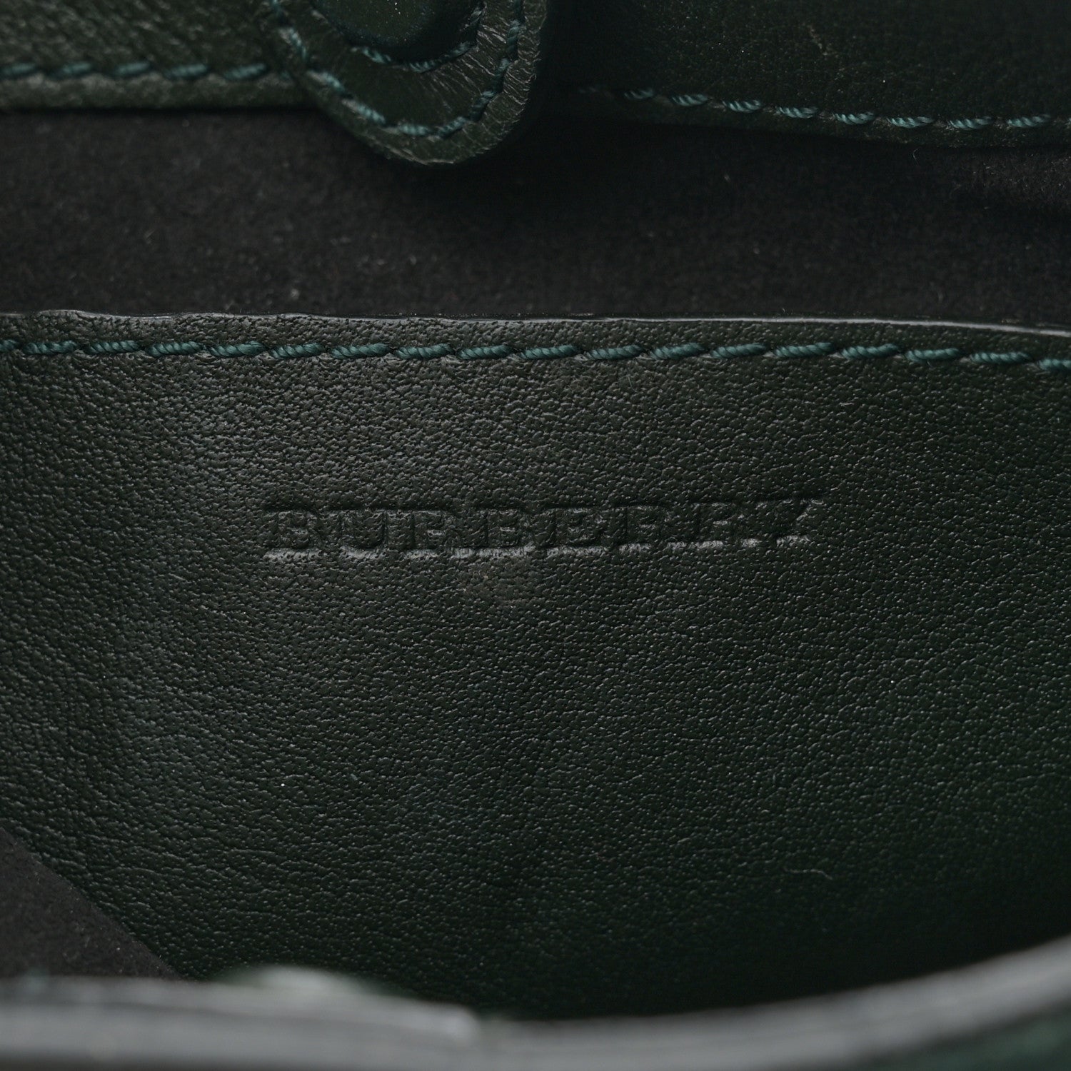 Burberry Suede Fringe Mini Bucket Bag Dark Forest Green 6 of 9