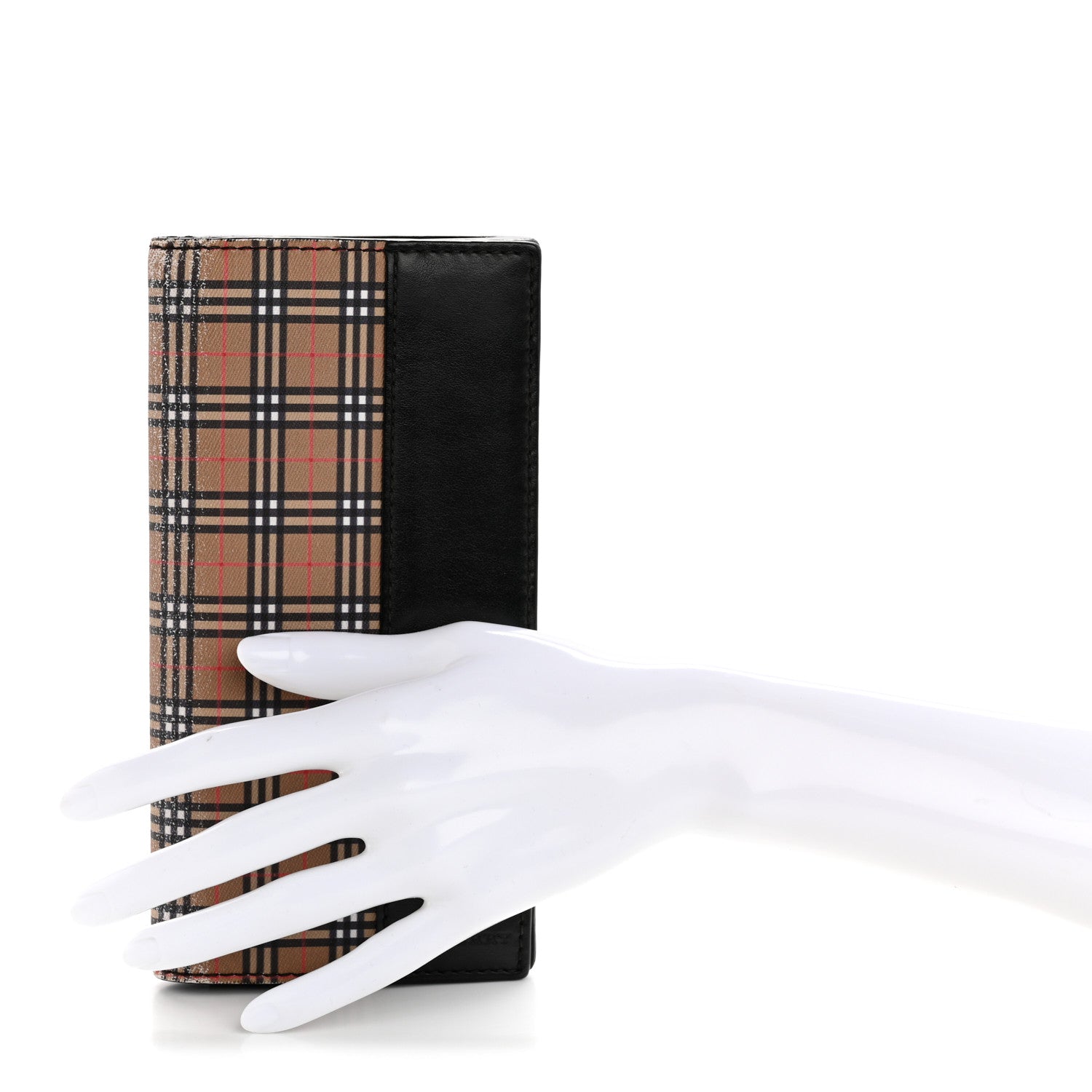 Burberry Calfskin Mini Vintage Check Cavendish Continental Wallet Antique Yellow black 4 of 22