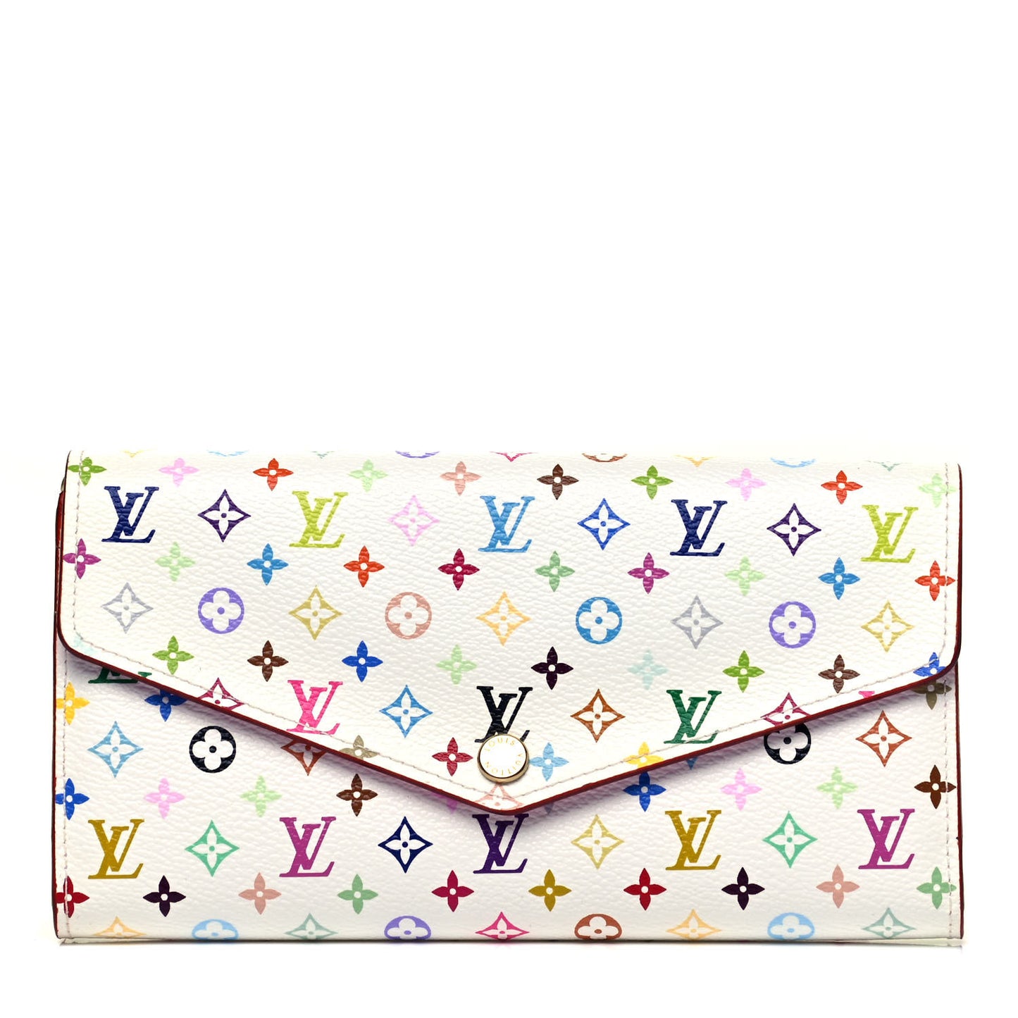 Monogram Multicolor Sarah Wallet NM White Litchi