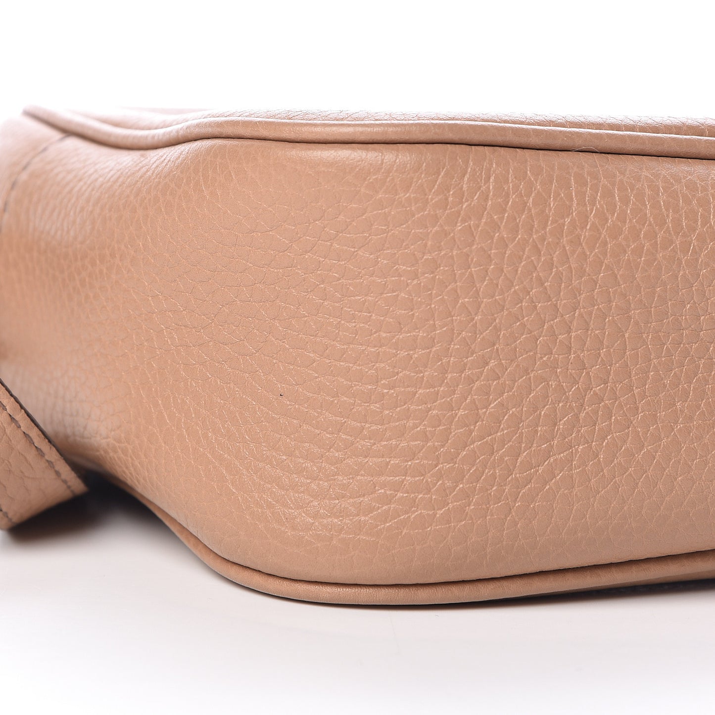 Pebbled Calfskin Small Soho Disco Bag Rose Beige