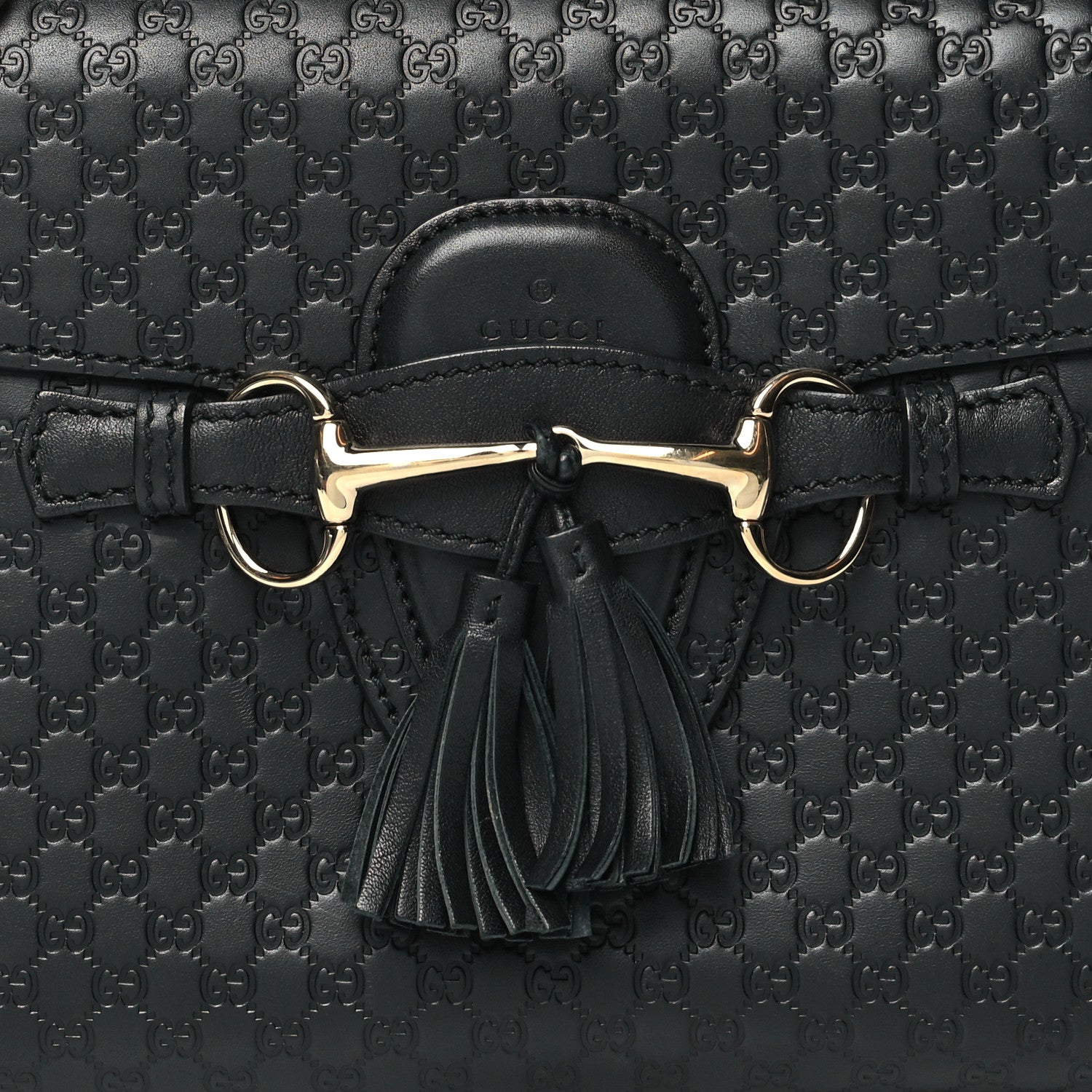 Gucci Microguccissima Medium Emily Chain Shoulder Bag Black 9 of 13