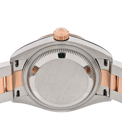 Rolex Stainless Steel 18K Everose Gold 28mm Oyster Perpetual Datejust Watch Chocolate Roman 279171 4 of 5