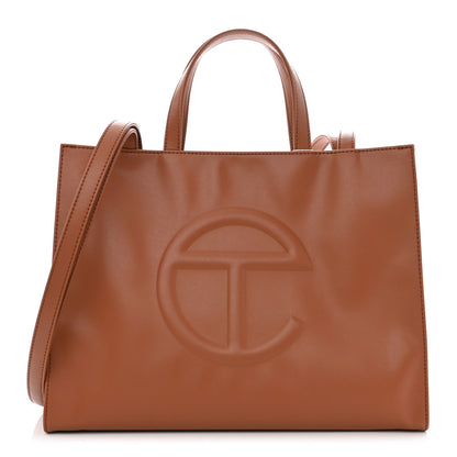 Telfar Vegan Leather Medium Shopping Bag Tan 1 of 9