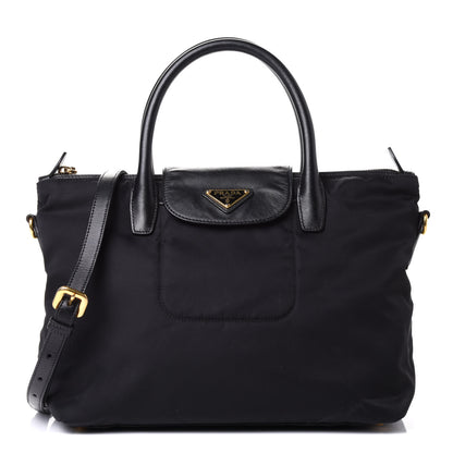 Prada Tessuto Nylon Saffiano Tote Black 1 of 4