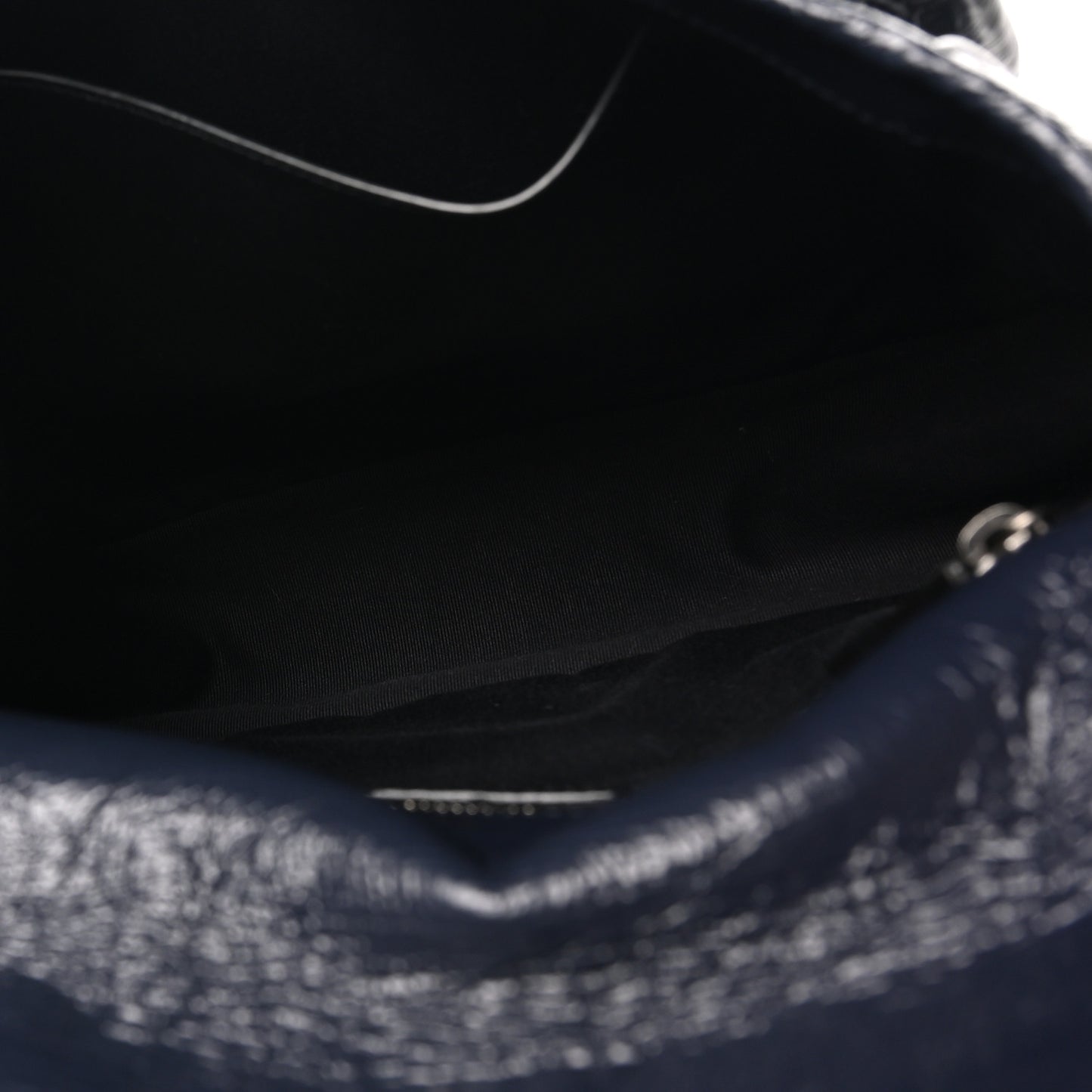 Crinkled Calfskin Matelasse Monogram Medium Niki Chain Satchel Deep Marine