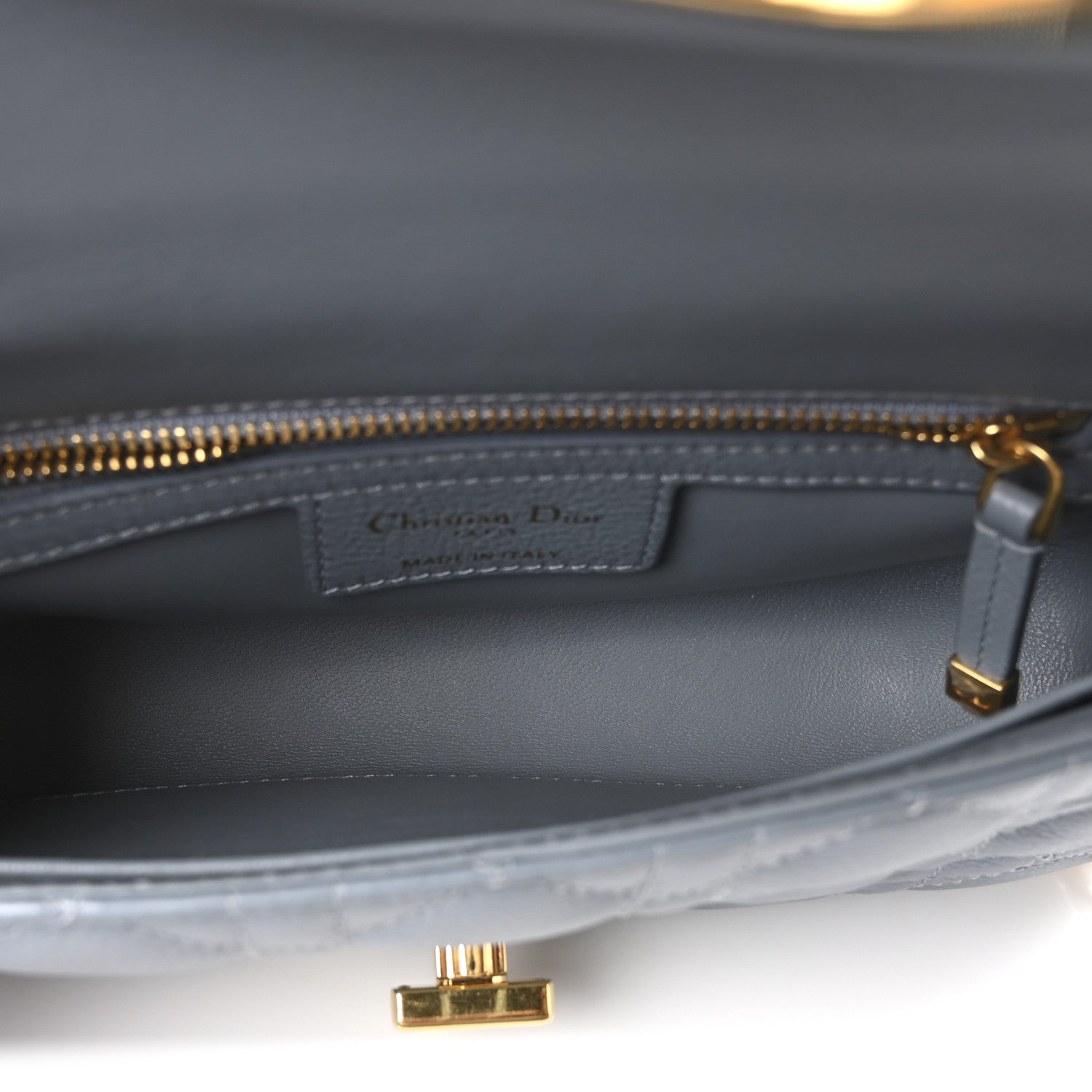 Christian Dior Calfskin Cannage Small Caro Bag Cloud Blue 5 of 11