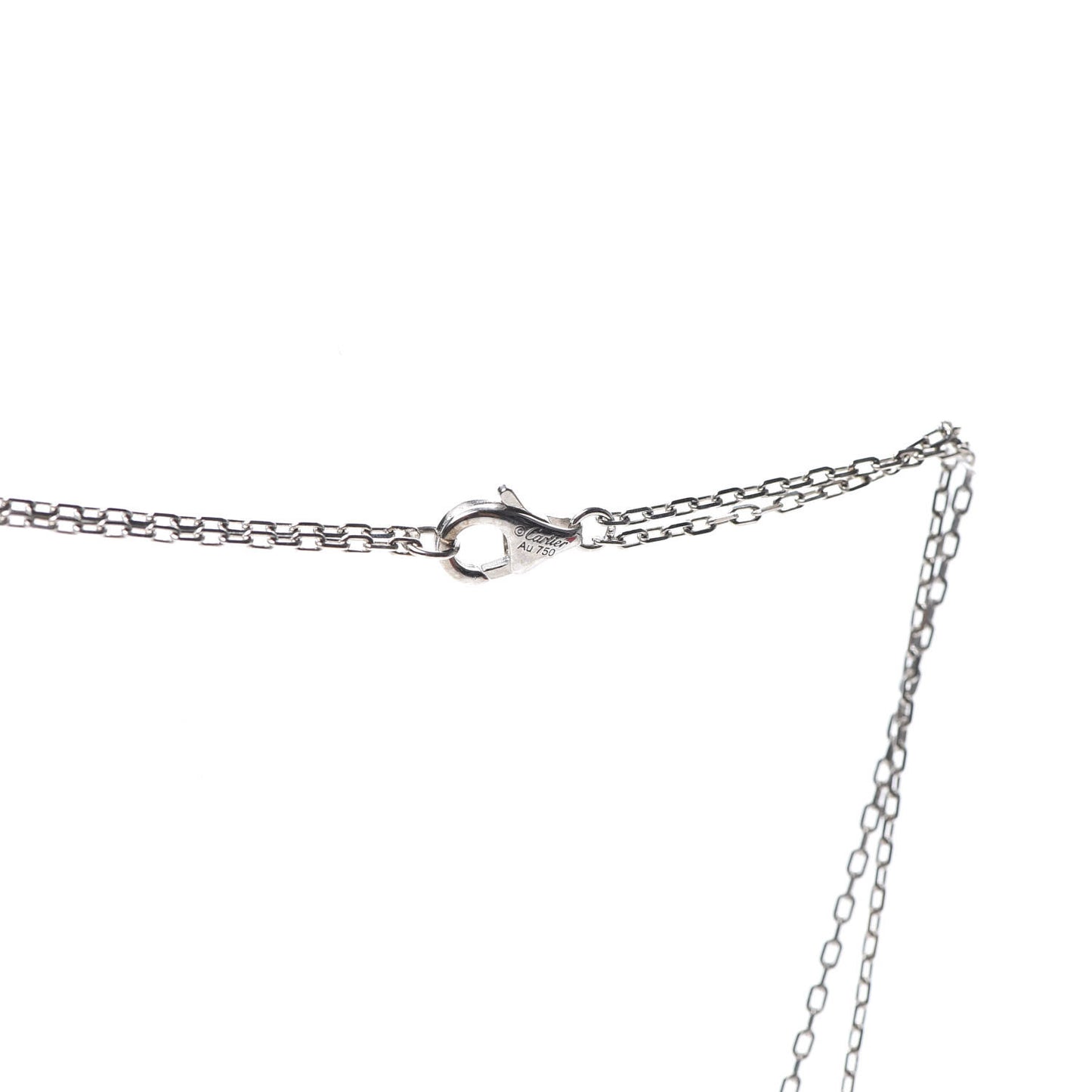 18K White Gold 2 Diamond LOVE Necklace