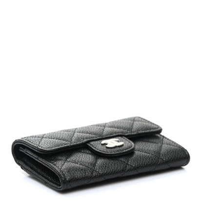 Chanel Caviar Quilted Flap Card Holder Wallet Black 4 of 8