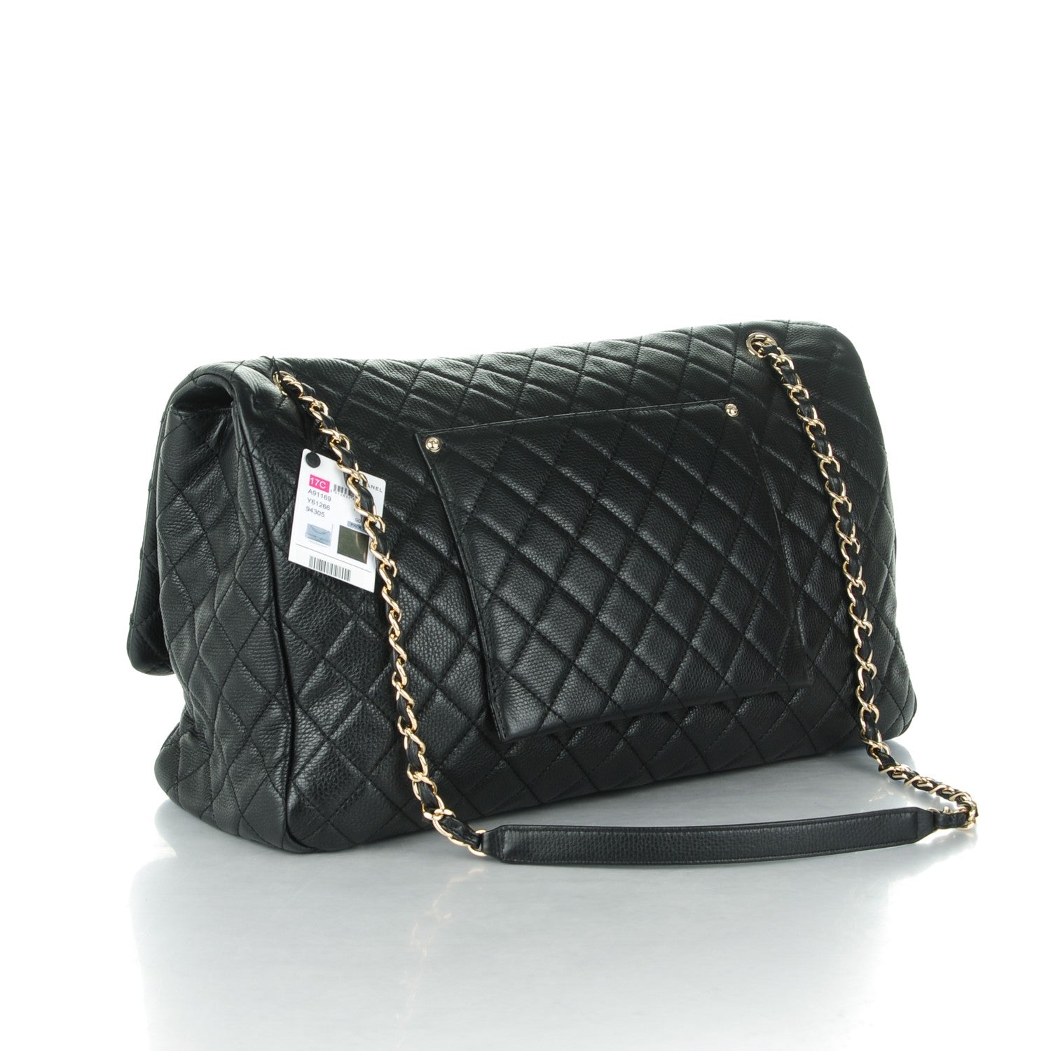 Chanel Calfskin Quilted XXL Travel Flap Bag Black 3 of 7