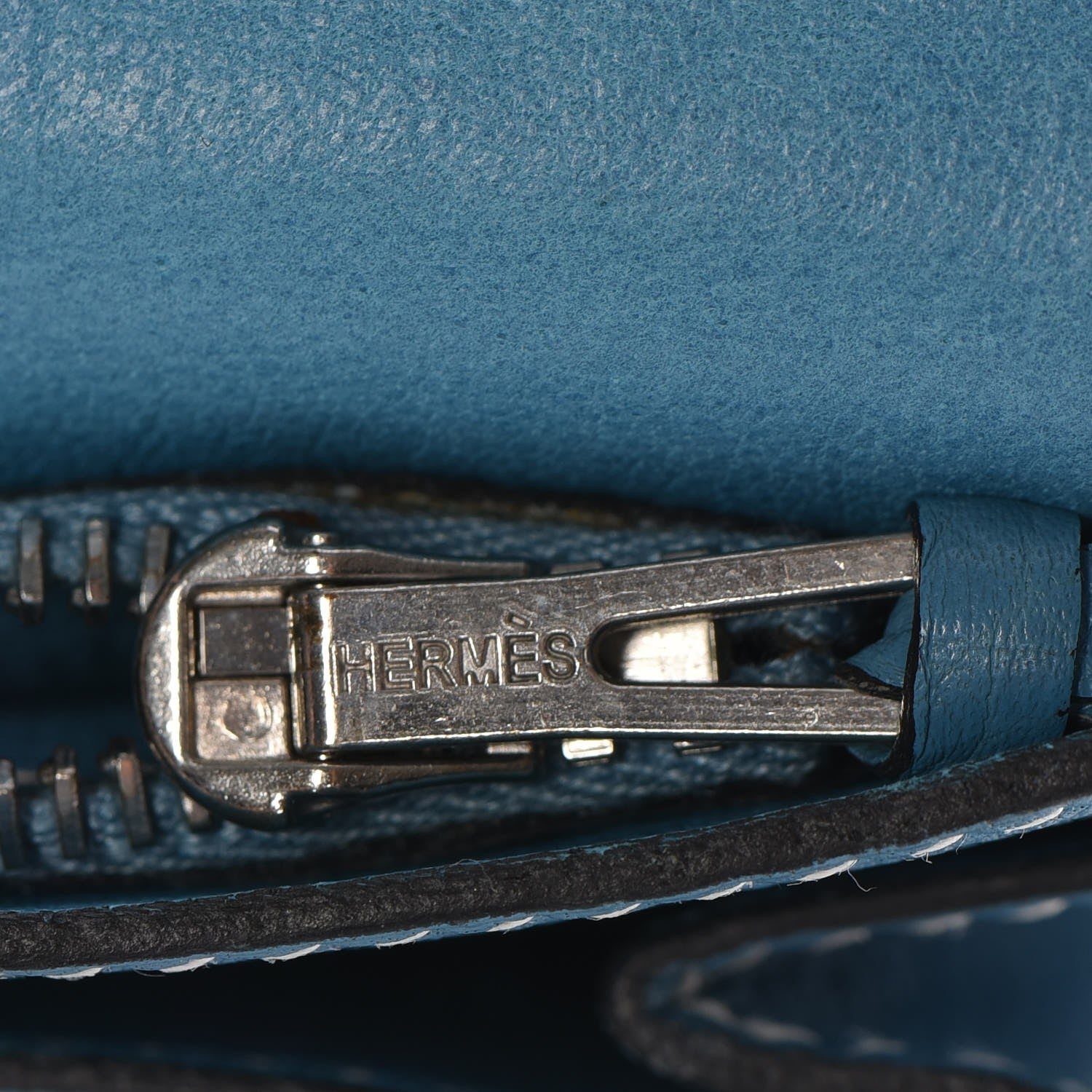 Hermes Togo Dogon Duo Wallet Blue Jean 10 of 15