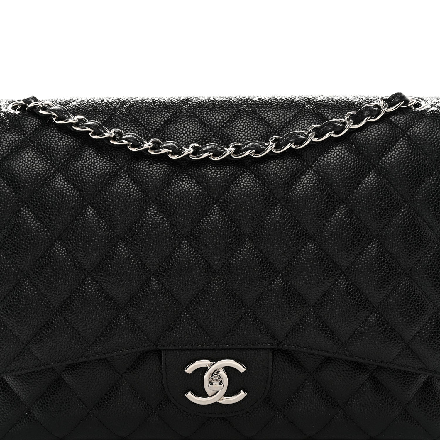 Chanel Caviar Quilted Maxi Double Flap Black 8 of 12