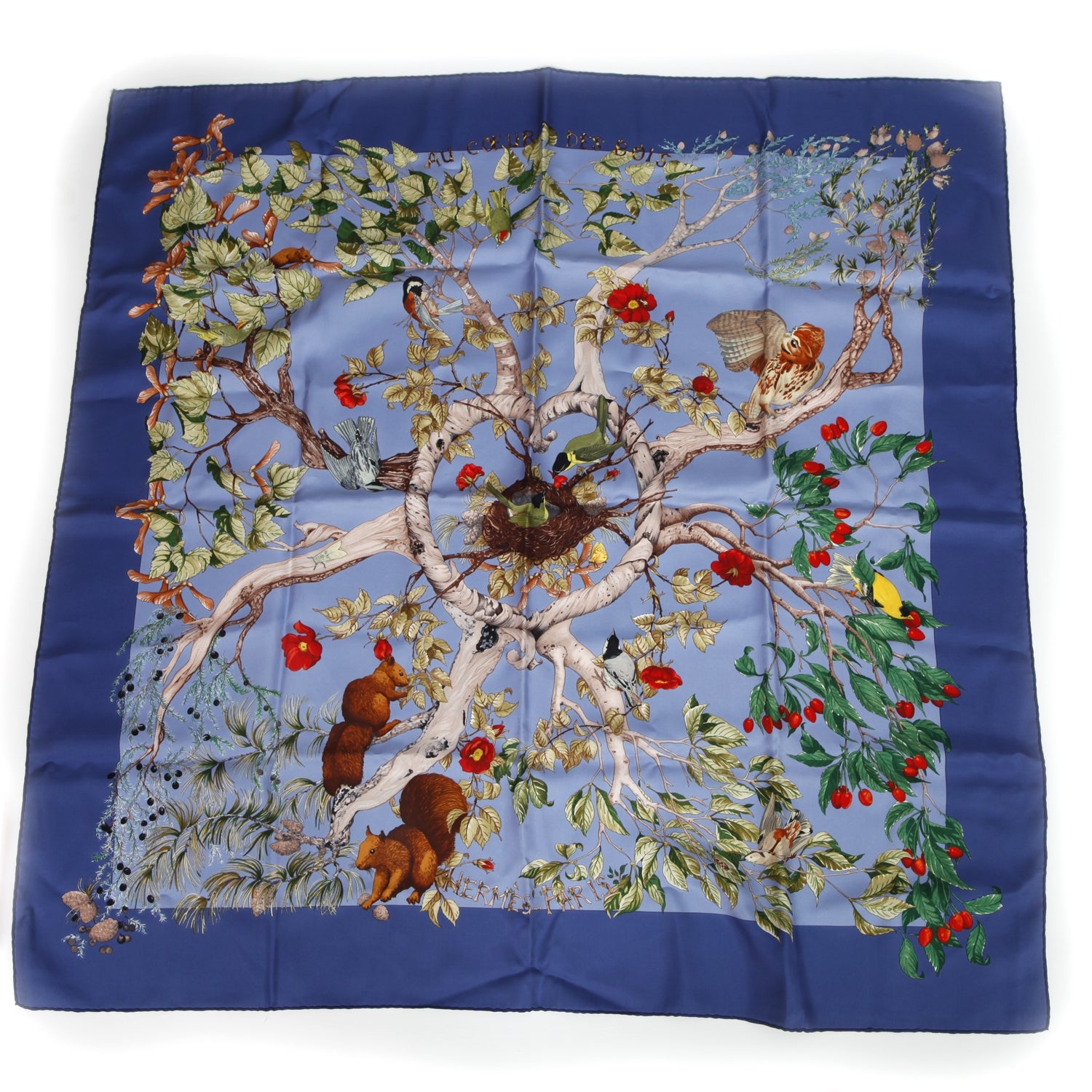 Hermes Silk Au Coeur Des Bois Scarf 90 1 of 6