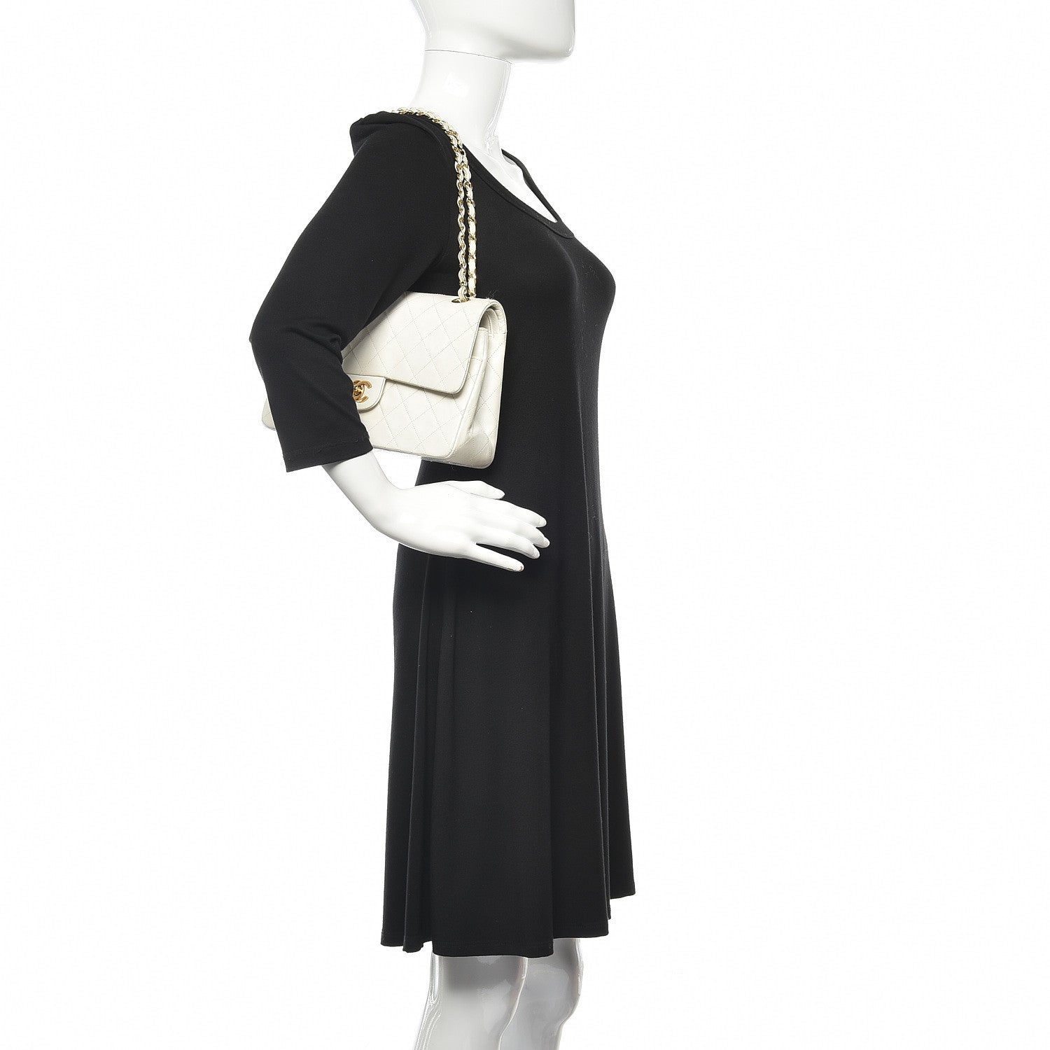 Chanel Lambskin Quilted Medium Double Flap White 2 of 21