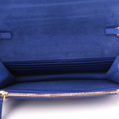 Fendi Vitello Flamingo Tube Wallet on Chain Blue Neon 4 of 9