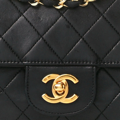 Chanel Lambskin Quilted Medium Double Flap Black 9 of 11