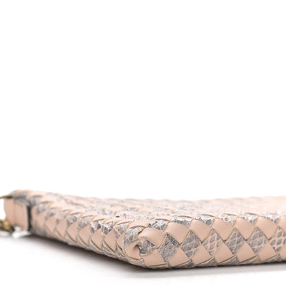 Bottega Veneta Nappa Ayers Intrecciato Biletto Chain Crossbody Flamingo 10 of 13