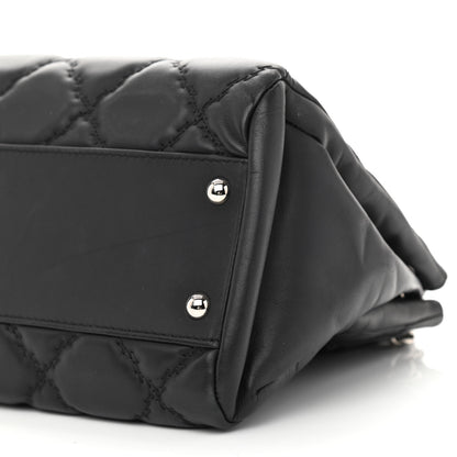 Chanel Calfskin Double Stitch Large Hamptons Flap Bag Black 10 of 11
