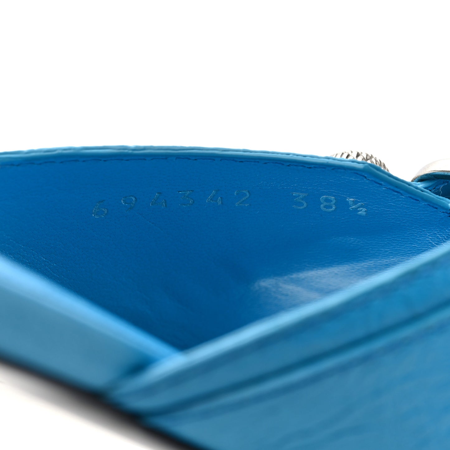 Agneau Arena Cagole Flat Sandals 38.5 Cyan