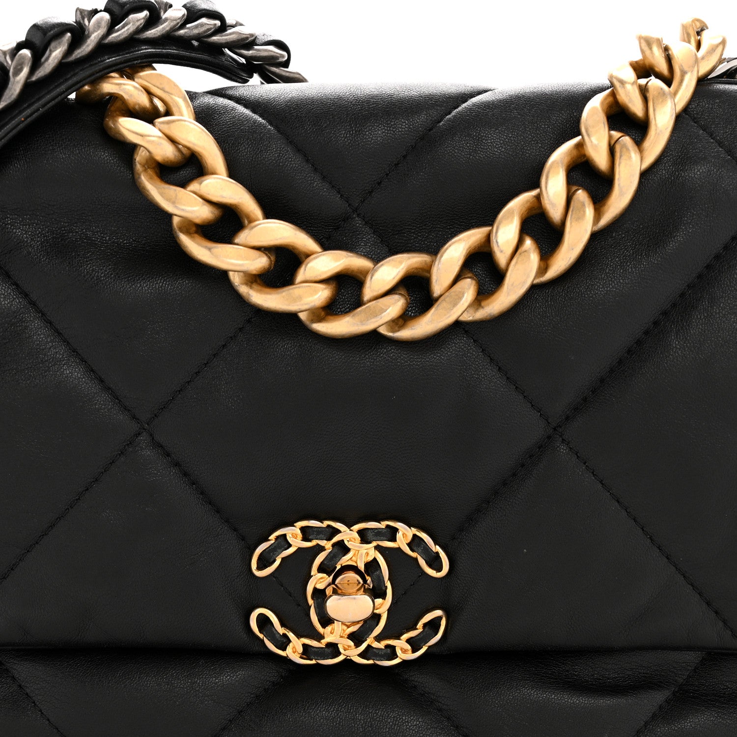 Chanel Lambskin Quilted Large Chanel 19 Flap Black 8 of 13