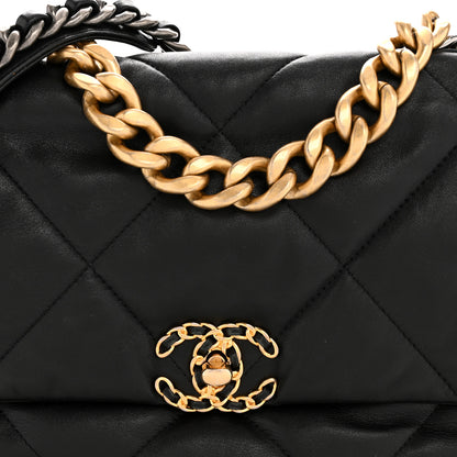 Chanel Lambskin Quilted Large Chanel 19 Flap Black 8 of 13