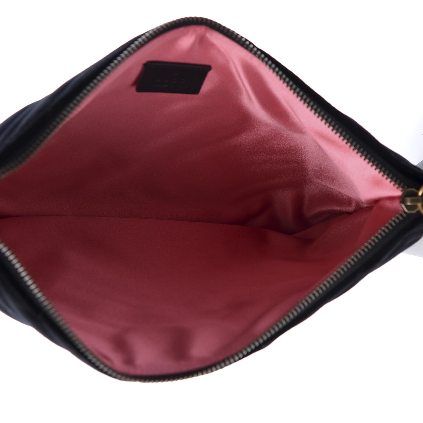 Velvet Matelasse GG Marmont Zip Pouch Black