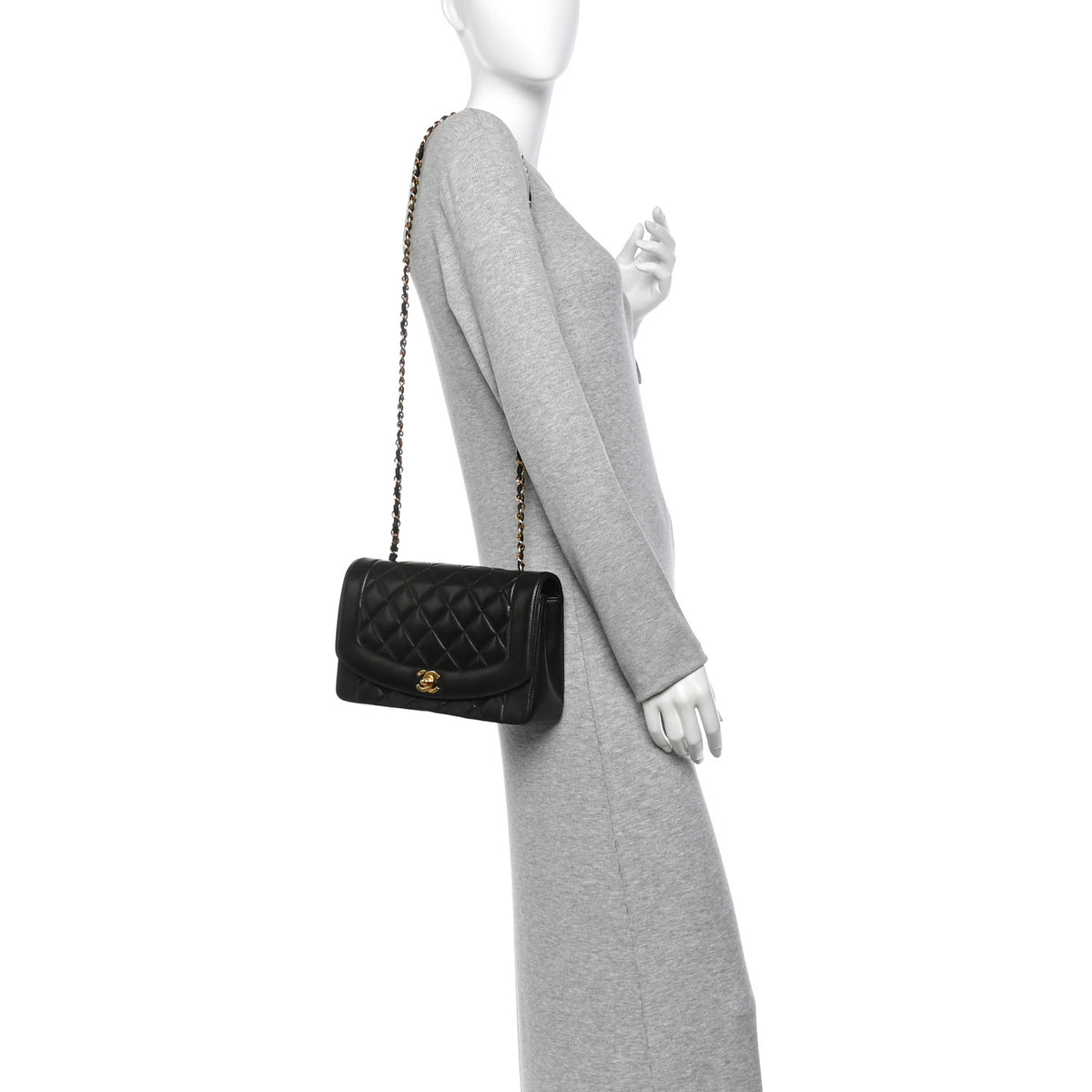 Chanel Lambskin Quilted Medium Single Flap Black 2 of 12