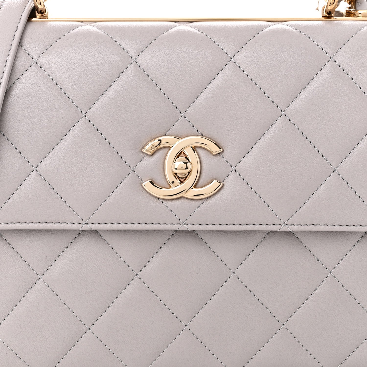 Chanel Lambskin Quilted Small Trendy CC Flap Dual Handle Bag Grey 8 of 11