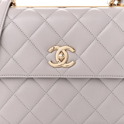 Chanel Lambskin Quilted Small Trendy CC Flap Dual Handle Bag Grey 8 of 11