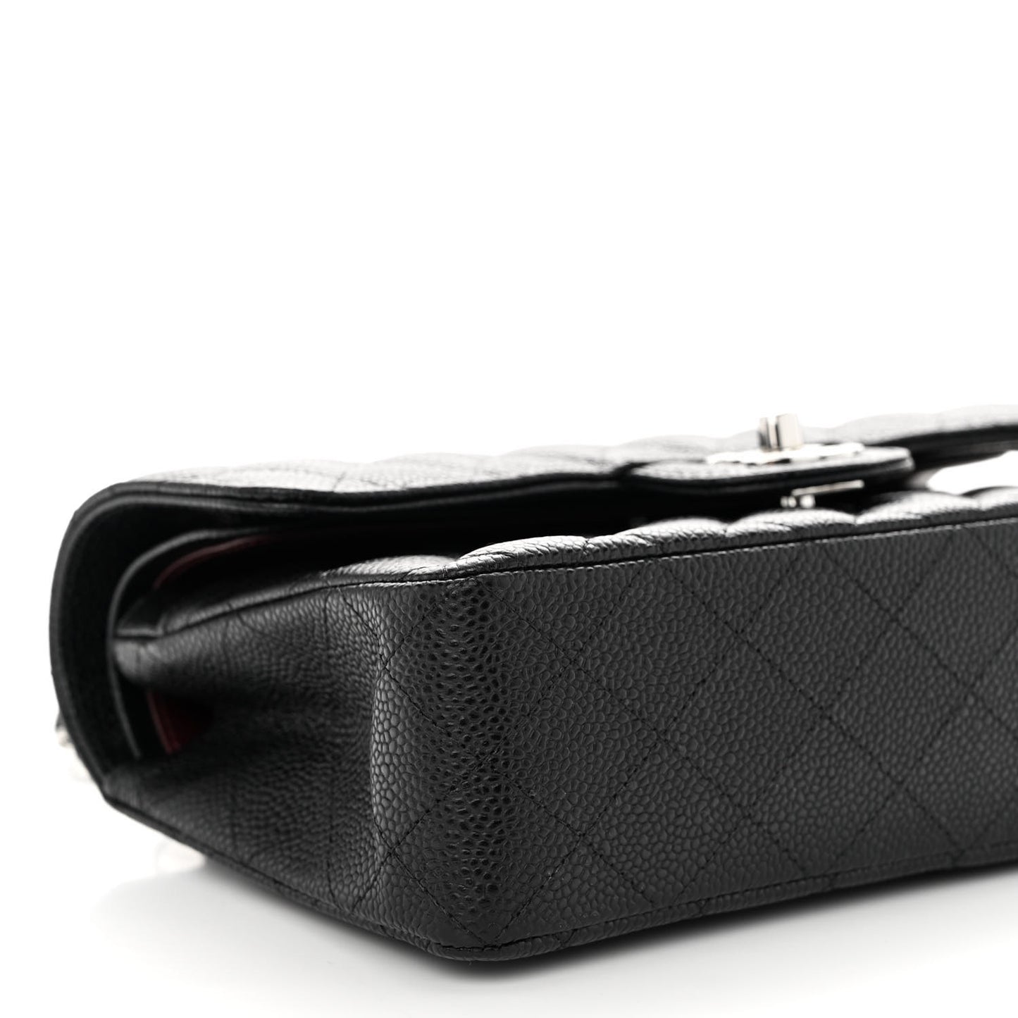 Caviar Quilted Small Double Flap Black