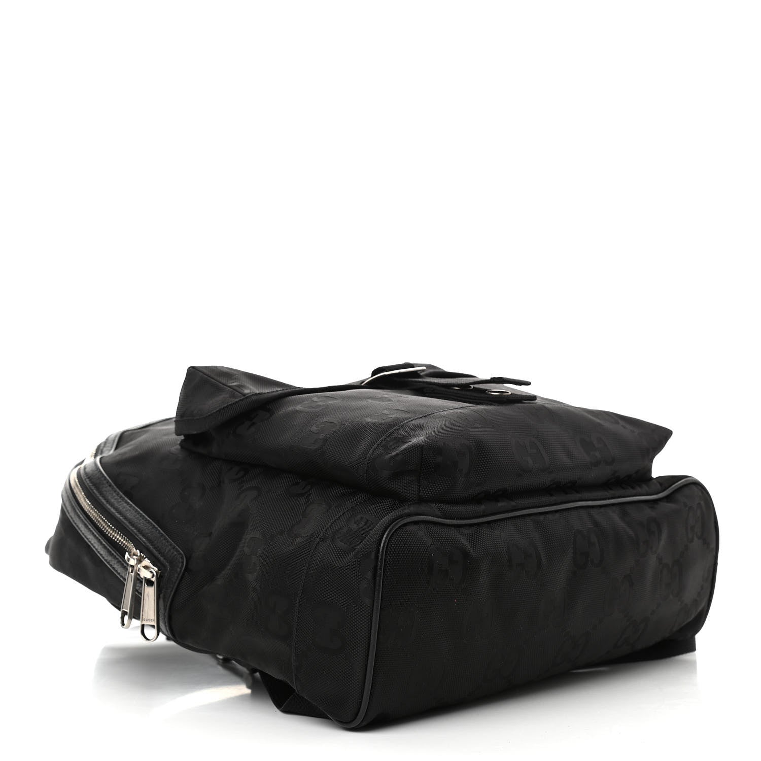 Gucci Econyl Nylon Monogram Off The Grid Backpack Black 3 of 11