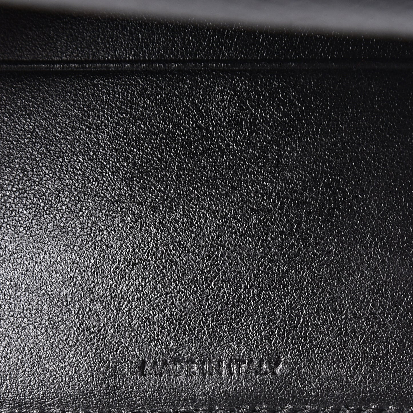 Grained Calfskin Small Multifunction Folded Wallet Black