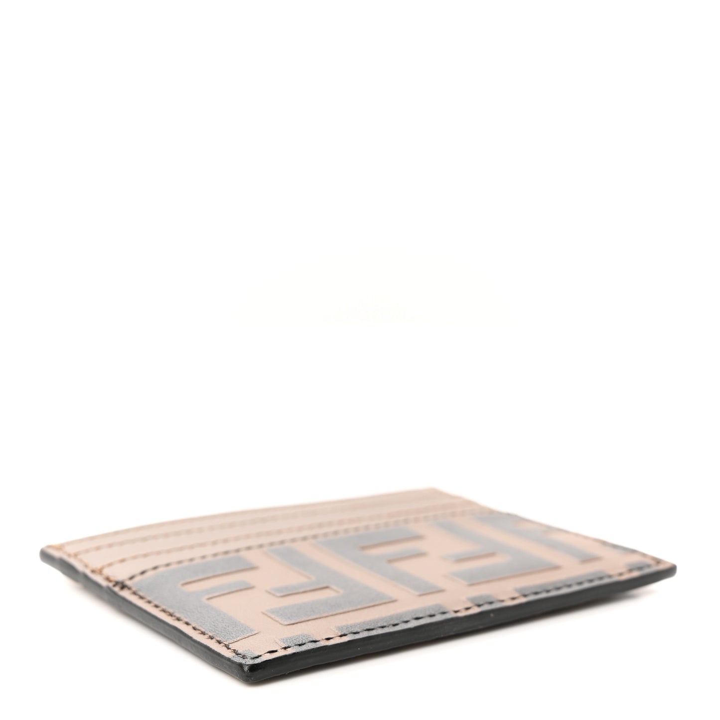 Vitello Soft Bi-Color FF 1974 Embossed Card Holder Maya Black