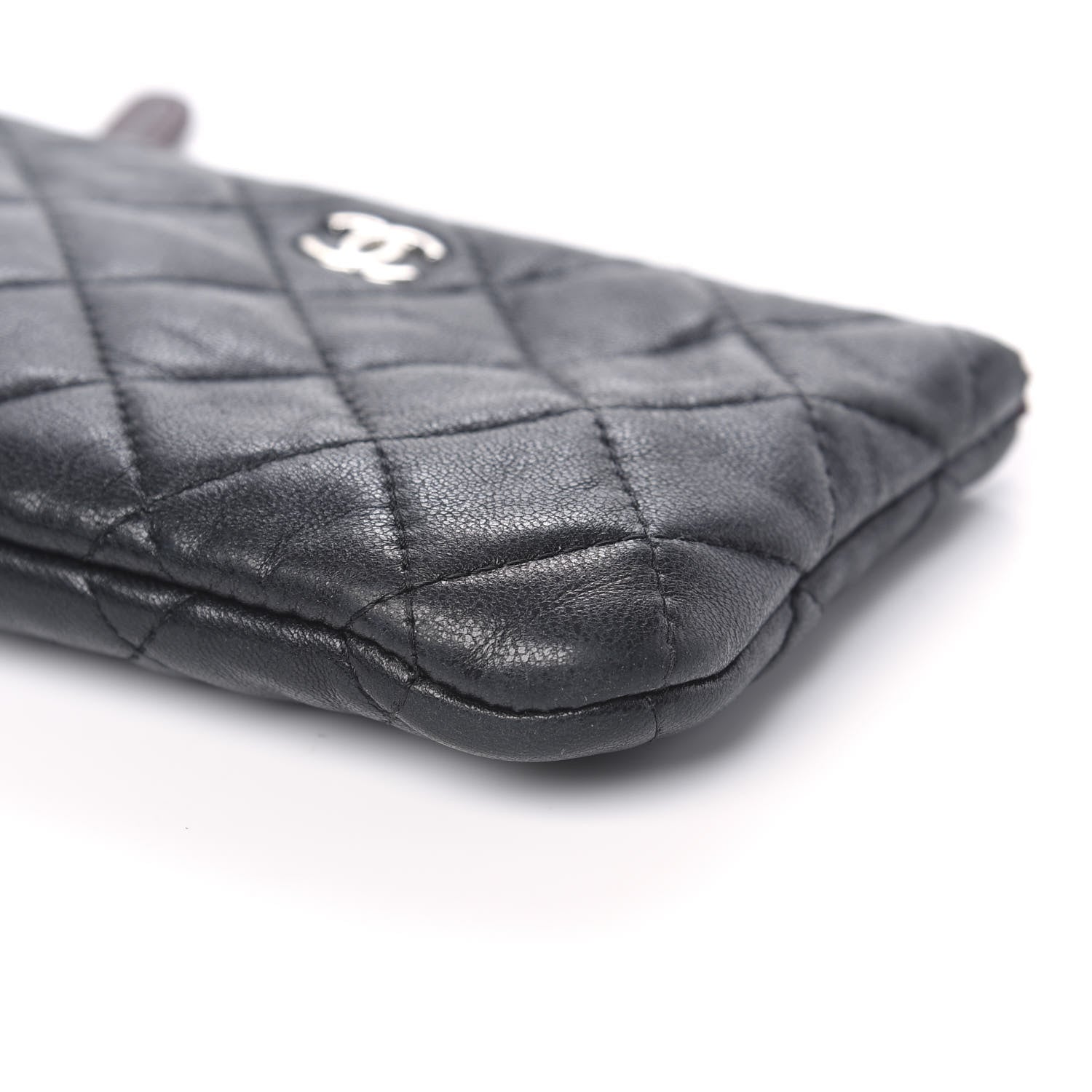 Chanel Lambskin Quilted Small Cosmetic Case Black 9 of 12