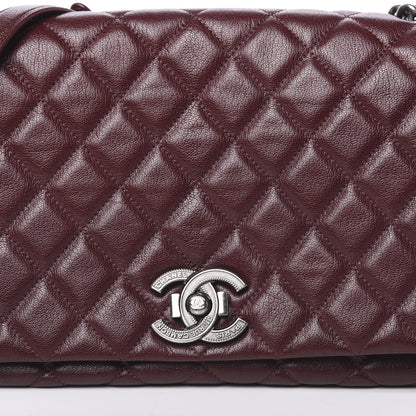 Chanel Goatskin Quilted Large City Rock Flap Burgundy 8 of 12