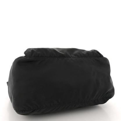 Prada Re-Nylon Vela Saffiano Double Buckle Messenger Shoulder Bag Black 4 of 10