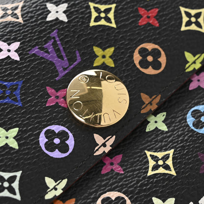 Louis Vuitton Monogram Multicolor Sarah Wallet Black Pistache 8 of 9
