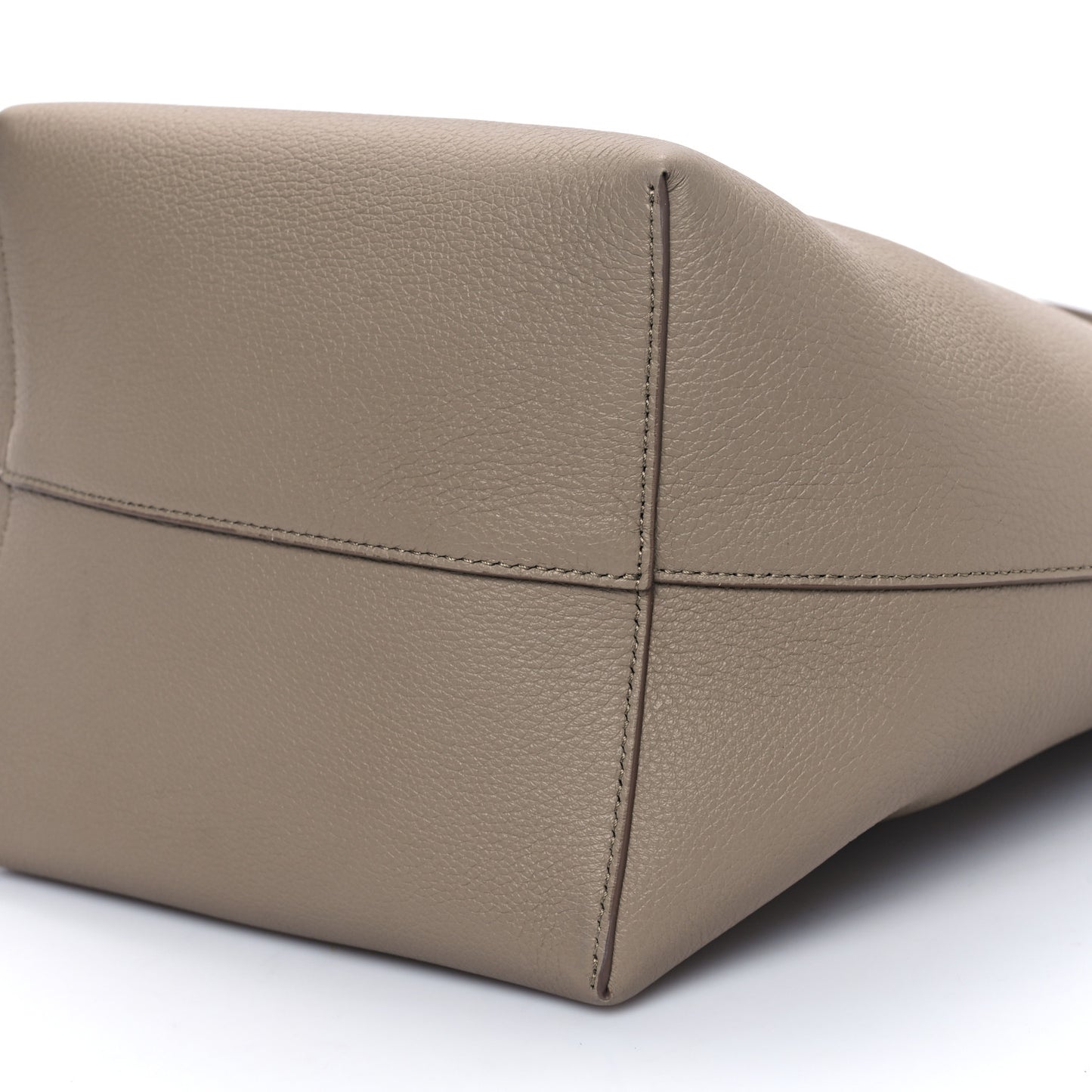 Grained Calfskin Medium N/S Park Tote Dark Taupe