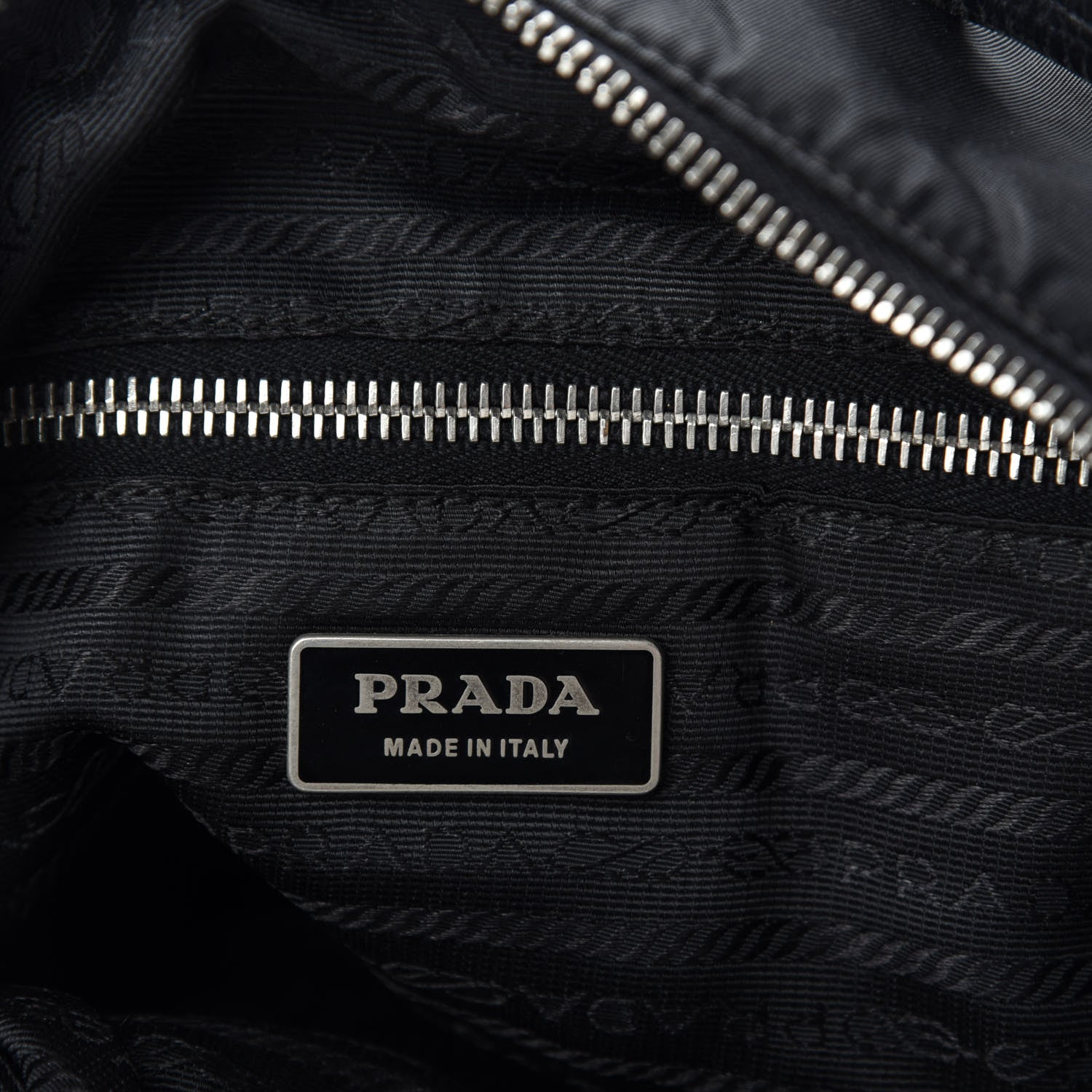 Prada Tessuto Nylon Saffiano Hobo Black 9 of 11