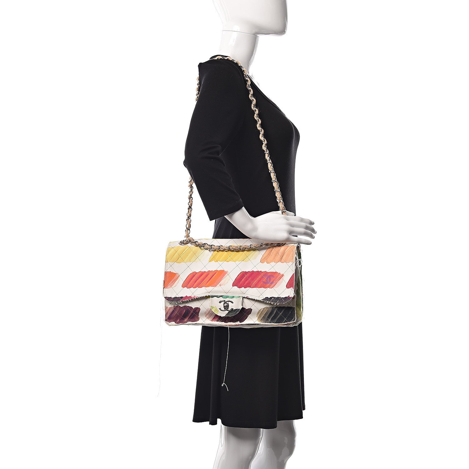 Chanel Canvas Jumbo Colorama Flap Multicolor 2 of 10
