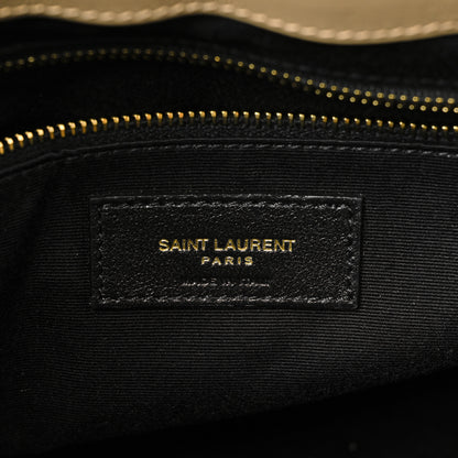 Saint Laurent Calfskin Y Quilted Monogram Medium Loulou Chain Satchel Dark Latte 6 of 10
