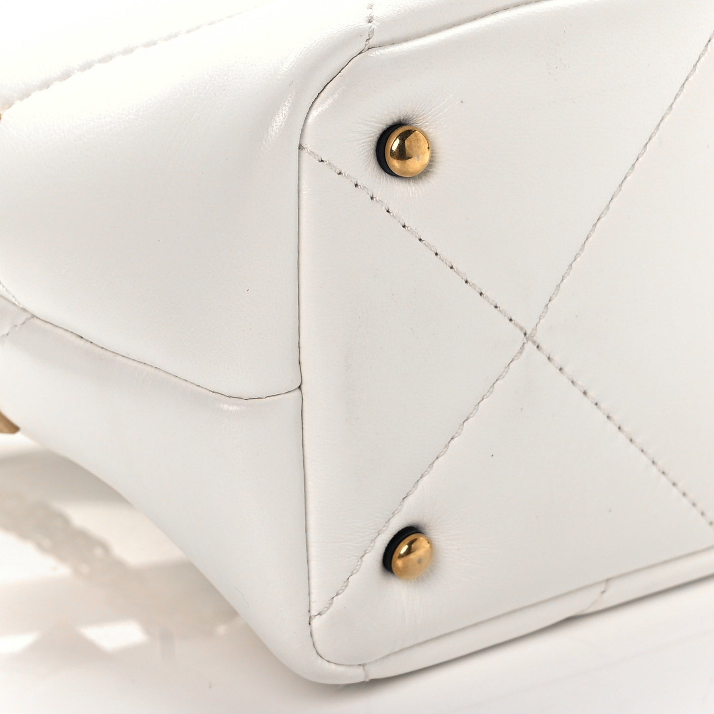 Nappa Small Roman Stud The Handle Bag Ivory